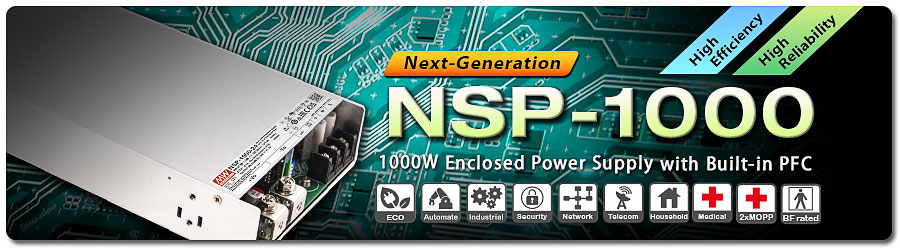 Промисловий блок живлення MEAN WELL NSP-1000 1000 Вт